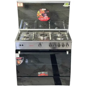 Crown 34G Cooking Range – 34-Inch 5 Burner Gas Stove with Built-In Oven & Grill for Family Cooking